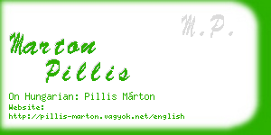 marton pillis business card